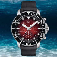 【TISSOT 天梭 官方授權】SEASTAR1000海星系列 300m 潛水計時腕錶 禮物推薦 畢業禮物(T1204171742100)