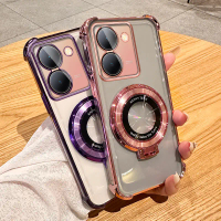 สำหรับ เคส Vivo Y27 5G, TPU ชุบด้วยไฟฟ้า, กันกระแทก, พร้อมขาตั้ง, ฝาหลัง, เคสโทรศัพท์, เข้ากันได้กับ