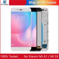 100% Tested Screen For Xiaomi Mi A1 MiA1 LCD Display Touch Screen Digitizer Assembly Replace Parts For Xiaomi Mi 5X Mi5X