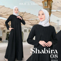 SEPLY GAMIS SHABIRA 08 HITAM PUTIH UNTUK HAJI DAN UMROH / ABAYA HITAM ABAYA PUTIH / GAMIS HITAM GAMI