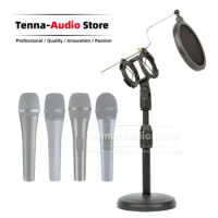 Tabletop Microphone Stand + Shock Mount Pop Filter For SENNHEISER E945 E 945 845 935 E845 E935 XS1 X