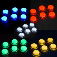 5V / 12V Arcade Illuminated Led Push Button 24MM 30MM Light Round Copy SANWA OBSC For Arcade Game Gaminator DIY Joytick Console