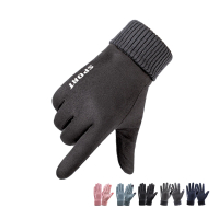 KT BIKER 麂皮絨 保暖觸控手套(男女款 保暖手套 保暖 冬季手套 觸控手套)