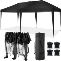10x20 Pop Up Canopy Tent Waterproof Outdoor Party Tent Ez Up Canopy Tents for Parties Camping Commercial Event Gazebo Portable