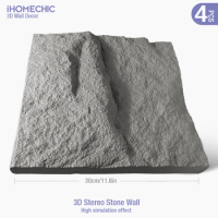 4pcs 30cm House Renovation mushroom Stereo stone 3D Wall Panel Non Self Adhesive 3D Wall Sticker MosaicTile Waterproof Wallpaper