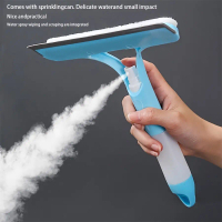3-in-1 & Mirror Scraper with Removable Microfiber Cloth - Heavy-Duty Plastic Bathroom Window Cleaner