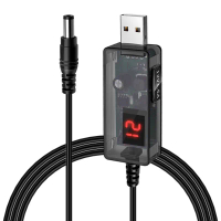 สายเคเบิลอะแดปเตอร์ USB, 5V ถึง 9V12V, วงจรขยาย, ลำโพง Cube, เหมาะสำหรับเราเตอร์ อแดปเตอร์  บาง  6  