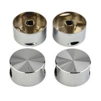 4PCS 6mm Diameter Rotary Switches Aluminum Alloy Round Knob Handles For Gas Cooktop Ovens Kitchen Appliance Accessories