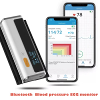 Bluetooth Blood Pressure Monitor Wireless With ECG Function Automatic Digital BP Machine Heart Rate Pulse EKG Support USB Charge