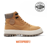 PALLADIUM PALLASHOCK WPN ZIP厚底巧克力橘標防水靴/防水鞋/休閒鞋-男鞋/女鞋-棕/白