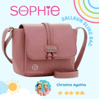 Tas Wanita Terbaru 2024 Selempang Sophie Martin Paris Sallaun Pink Merah Muda Promo Kekinian Sling B