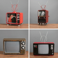 70年代復古懷舊電視機鐵藝模型擺件櫥窗拍照道具懷舊紀念品工藝品