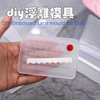 Pottery Clay DIY Embossed Lace Silicone Mold Air Dry Clay Doll Skirt Decoration