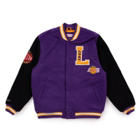 【Mitchell &amp; Ness】NBA Team Legacy Varsity Jacket 校隊外套 湖人 紫黑(高端羊毛混紡校隊外套)