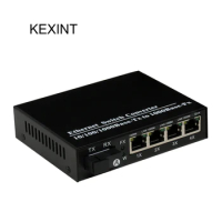 KEXINT Fiber Optical 4 Port Ethernet Media Converter Fiber Network Media Converter