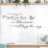 The Best Things In Life Wall Sticker Quote Vinyl House Home Decor Living Room Bedroom Decals Interior Design Text Wallpaper