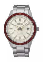 Seiko 精工 Presage 風格 60 年代「紅寶石」象牙色陽光錶盤不銹鋼錶帶自動手錶 SRPH93J1