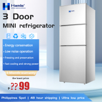 Hamle  Refrigerator With Freezer HD Inverter 3-Door Small Refrigerator Save Electricity Refrigerator