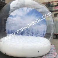 Giant inflatable halloween White color snow globe ,Lighted Giant Snow Globe for Christmas Decoration with factory price