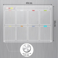 พร้อมส่ง. กระดานติดตู้เย็น ขนาด A3 แผ่นอะคริลิคใส กระดานไวท์บอร์ด กระดานเขียนลบได้ acrylic calendar 