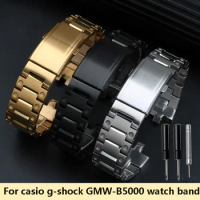Metal Stainless Steel Replacement Watchband for Casio gmw-b5000 Fine Steel Watch Strap G-Shock 3459 Small Square Gold Wristband