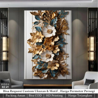 Cetak Wallpaper Stiker Bunga 3d Elegan Wallpaper Dinding Bunga Kekinian Terlaris Wallpaper 3d Murah 