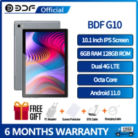 2023 New BDF Tablet 6GB RAM 128GB ROM Android 11.0 Tab 10.1 inch Screen Androids Dual 4G LTE SIM Card Online Video Course WiFi
