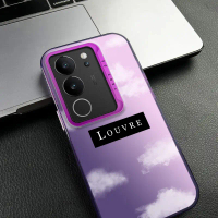 Sarung Telefon, Untuk VIVO V29 5G, V29 5G, V29 PRO, 5G Louvre Nuage, Separa lutsinar, Ultra-nipis, B