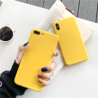 Yellow Matte Phone Case For Oneplus 7 Pro 8 Pro 9 Pro Silicone Cases Solid Color Soft TPU Cover