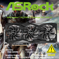 ASROCK AMD Radeon RX 6700 XT Challenger Pro 12G OC 12GB GDDR6 192-bit 16 Gbps 7nm 6700XT