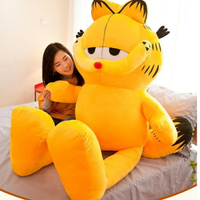 3573女生送禮物女生日禮物可愛站款加菲貓布娃娃毛絨布娃娃公仔玩偶动漫加菲猫公仔毛绒大猫咪咖啡猫布娃娃睡觉抱枕