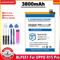 LOSONCOER 3800mAh BLP651 Mobile Phone Battery For OPPO R15 Pro