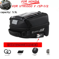 Motorcycle Waterproof Tank Bag For HONDA VTR1000F Firestorm VTR1000 SP-1 SP-2 VTR1000 F VTR 1000 F 1000F PASSWORD LOCK Backpack