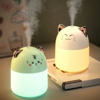 Smiling Cat Tiger Humidifier 250ML USB Color Air Cooler Mini Humidifier