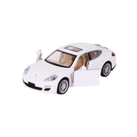【KIDMATE】1:32聲光合金車 Porsche Panamera S白(正版授權 迴力車模型玩具車 保時捷)