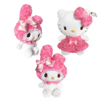Kawaii My Melody Hello Kitty 30Cm Cartoon Rose Plush Doll Toy Anime Sanrio Girly Heart Cute Stuffed Toys Valentine's Day Present