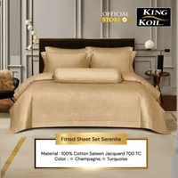 KING KOIL Serenite Bedlinen / Sprei Set [Fitted] Champagne 180 x 200