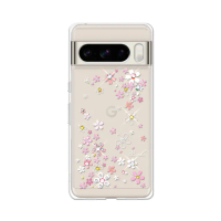【apbs】Google Pixel 9/8/7系列 防震雙料水晶彩鑽手機殼(浪漫櫻)