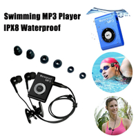 Mini Waterproof Swimming MP3 Player 4GB 8GB Sports Running Riding HiFi Stereo Music MP3 Player with FM Radio Clip Earphone