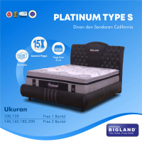 Bigland Springbed Platinum Tipe S Kasur dan Fullset Garansi 15 Tahun Free 2 Bantal