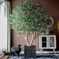 Simulation Olive Tree Greenery Bonsai Large Plant Fake Bonsai Tree Nordic Floor Interior Decoration Ornaments