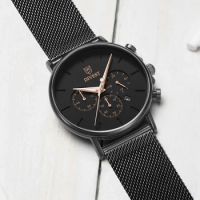 DIVEST Watch Men Fashion Gift Business Watches Men's Casual Waterproof Quartz Wristwatch Stainless Steel Mesh Relogio Masculino