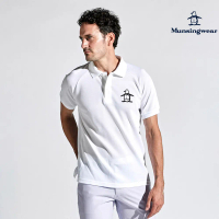 【MUNSINGWEAR】日本製高品質手工刺繡風POLO衫MGTJ2A04-白色,LL
