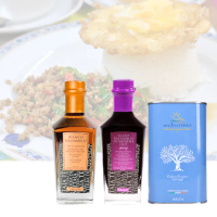【REGINATERRA 王后之地】義大利特級冷壓初榨(橄欖油500ml+巴薩米克醋金紫標250ml/油醋醬 沙拉醬)