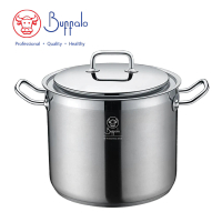 Buffalo 34030H EXCITE 不銹鋼加厚底高身雙耳煲連鋼蓋 30cm / 15L 香港行貨  