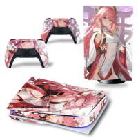 Genshin Impact PS5 Disc Skin Sticker Decal Cover for Console Controller PS5 Disk Skin Sticker Vinyl