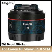 For Canon RF 50mm F1.8 STM Lens Sticker Protective Skin Decal Vinyl Wrap Film Anti-Scratch Protector Coat F1.8/50 STM RF50mm