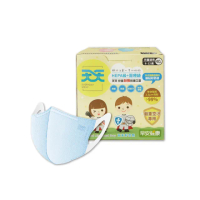【天天】防疫 早安健康聯名 兒童3D立體彈力醫用口罩 加強款 藍色(40入/盒)