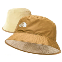【The North Face】雙面 SUN STASH 抗UV 漁夫帽.圓盤帽.遮陽帽.吸濕排汗防曬帽(CGZ0-92Q 咖啡棕 N)