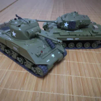 Henglong 1/30 Rc Tanks,Sherman Vs Pershing Infrared Battle Tanks 2.4ghz Rc Battling Panzer Remote Control Us Model Tank